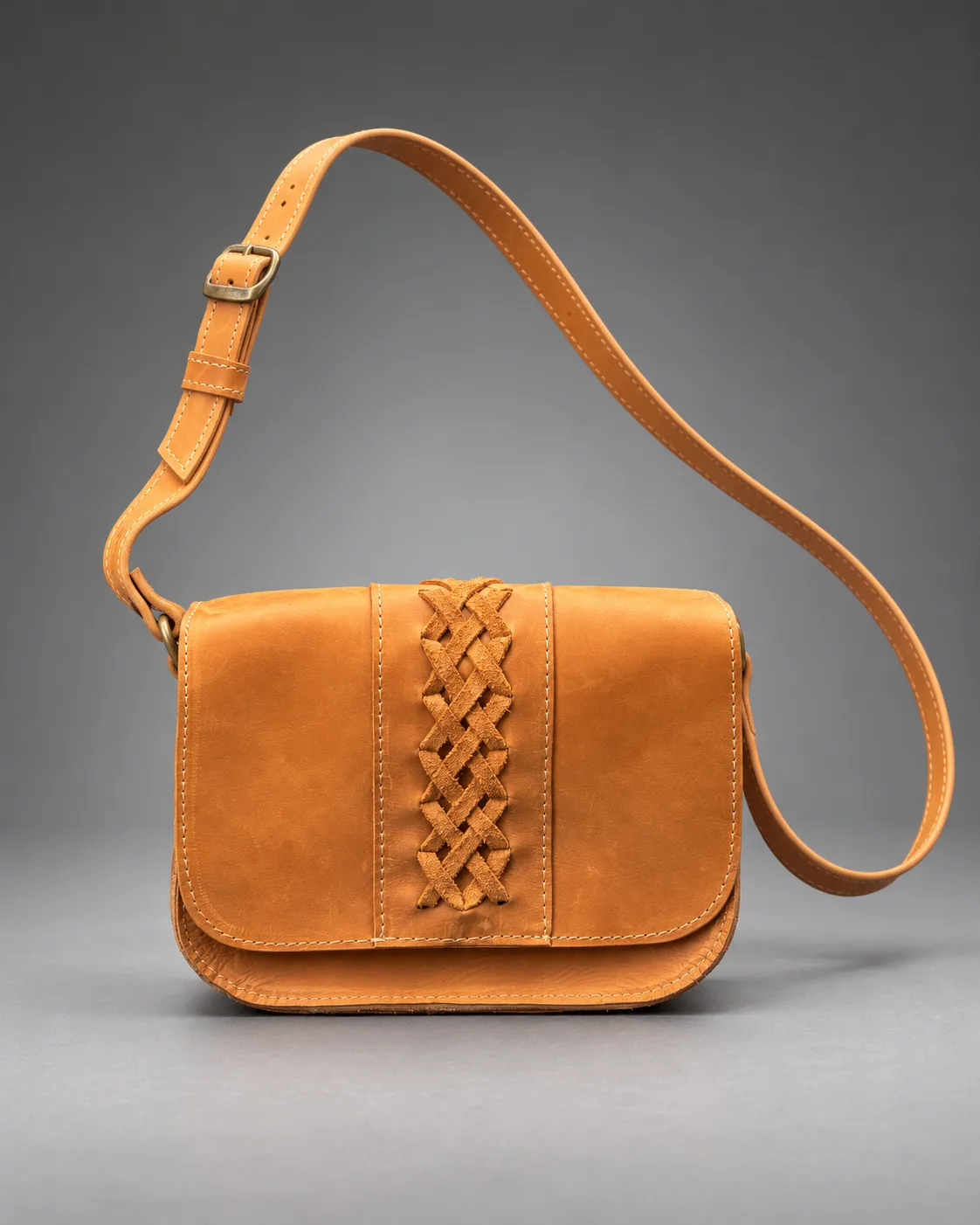 Bandolera Trenzada Camel